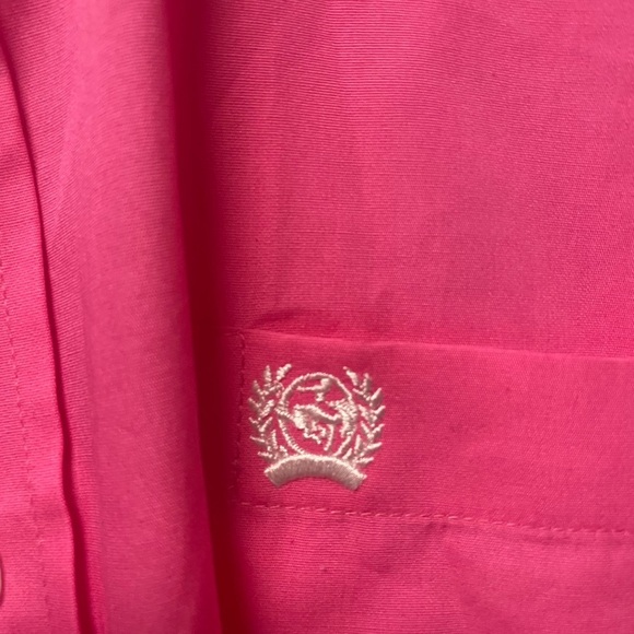Cinch Men’s Solid Pink  Button-Down Western  Shirt Size M with Front Pocket - Picture 3 of 7